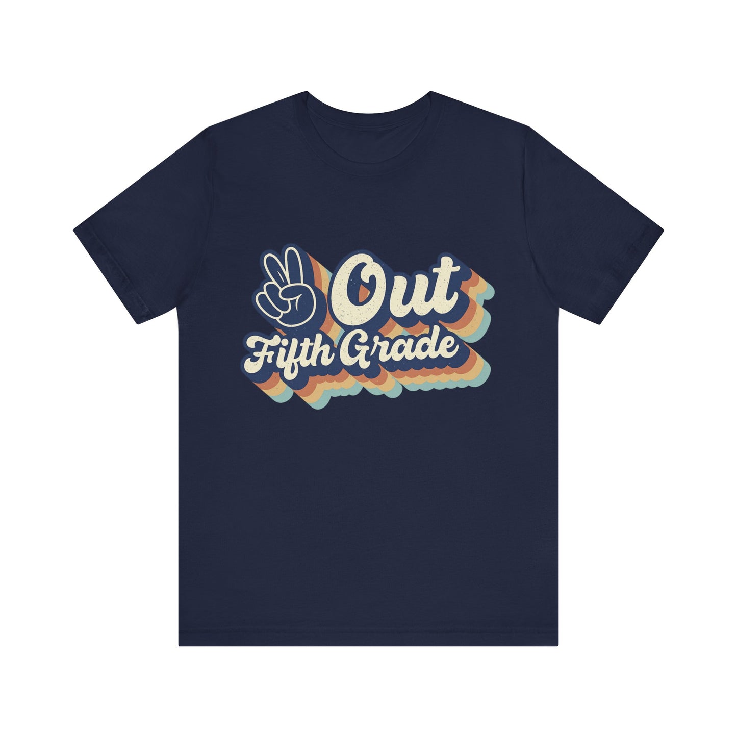 Peace Out Fifth Grade T-Shirt, End of School Year Tee, Goodbye Elementary Shirt, Kids Graduation Top, Unisex Jersey Tee, Summer Vacation