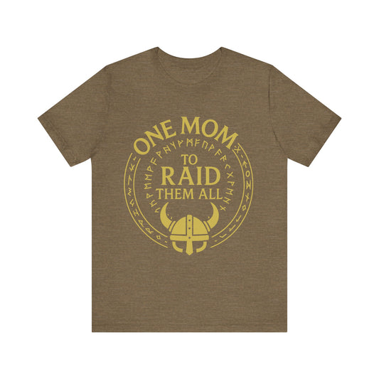 Viking Shirt Unisex Tee, One Mom To Raid Them All T-Shirt, Mother's Day Gift, Norse Mythology Top, Scandinavian Apparel, Warrior Mom Tee
