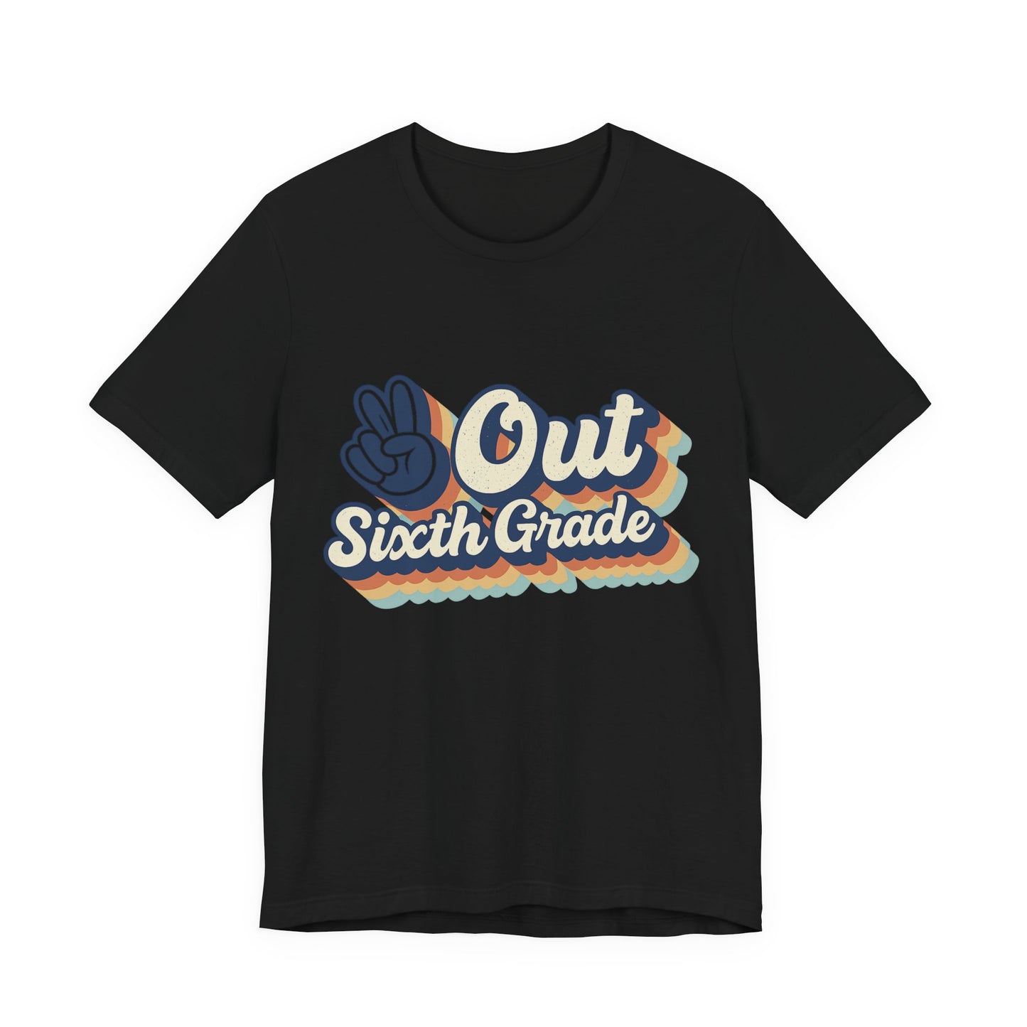 Unisex Tee, Peace Out 6th Grade Shirt, Graduation Gift, School Farewell Top, Summer Vibes Tee, Youth T-Shirt, Class of 2025 Gift, Middle