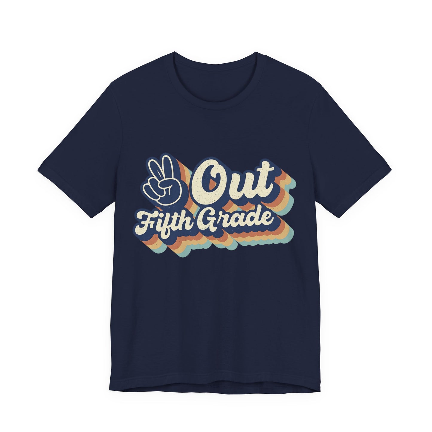 Peace Out Fifth Grade T-Shirt, End of School Year Tee, Goodbye Elementary Shirt, Kids Graduation Top, Unisex Jersey Tee, Summer Vacation