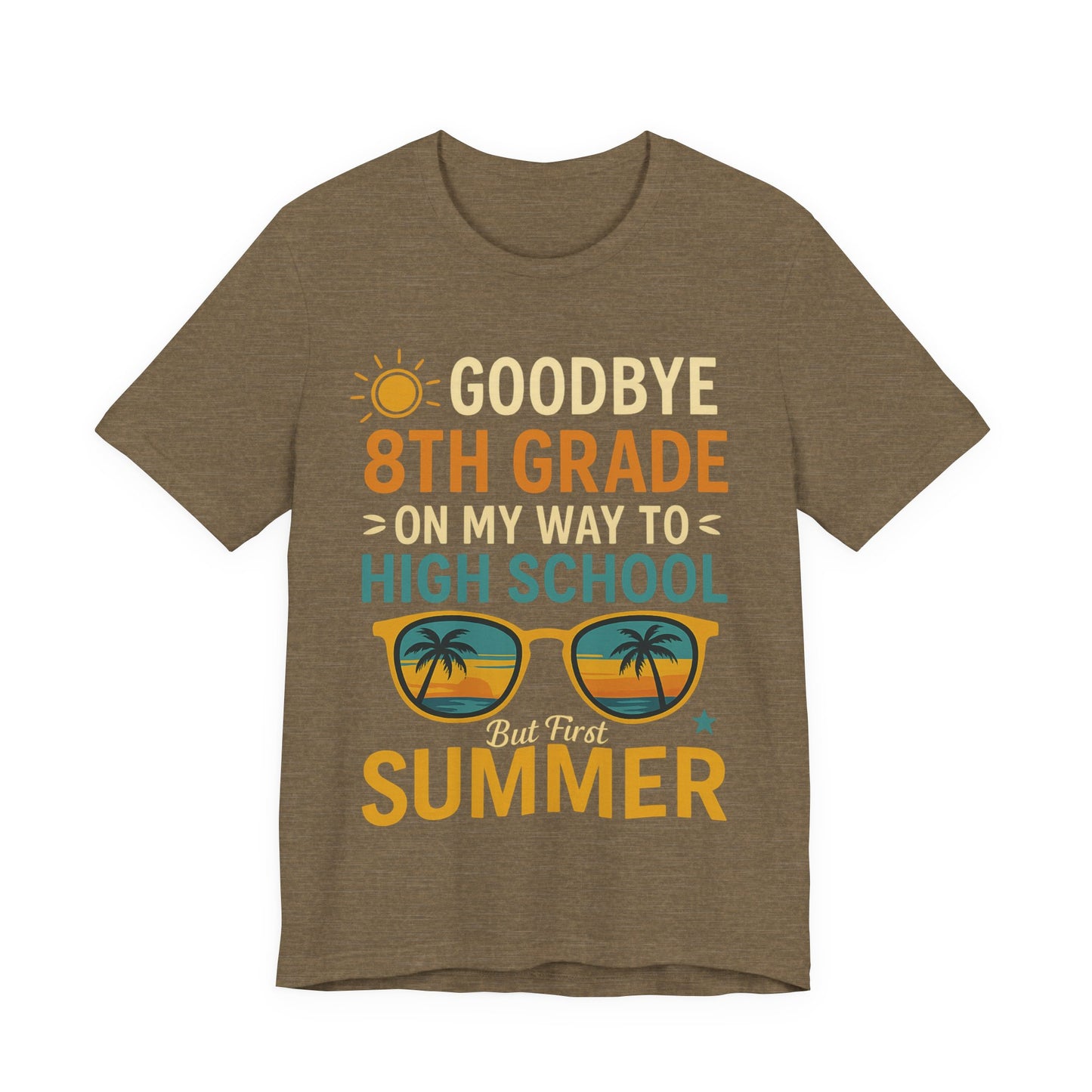 Graduation Vibes T-Shirt, 8th Grade Graduation Tee, High School Bound Shirt, Summer Vacation Top, Unisex Jersey Short Sleeve Tee