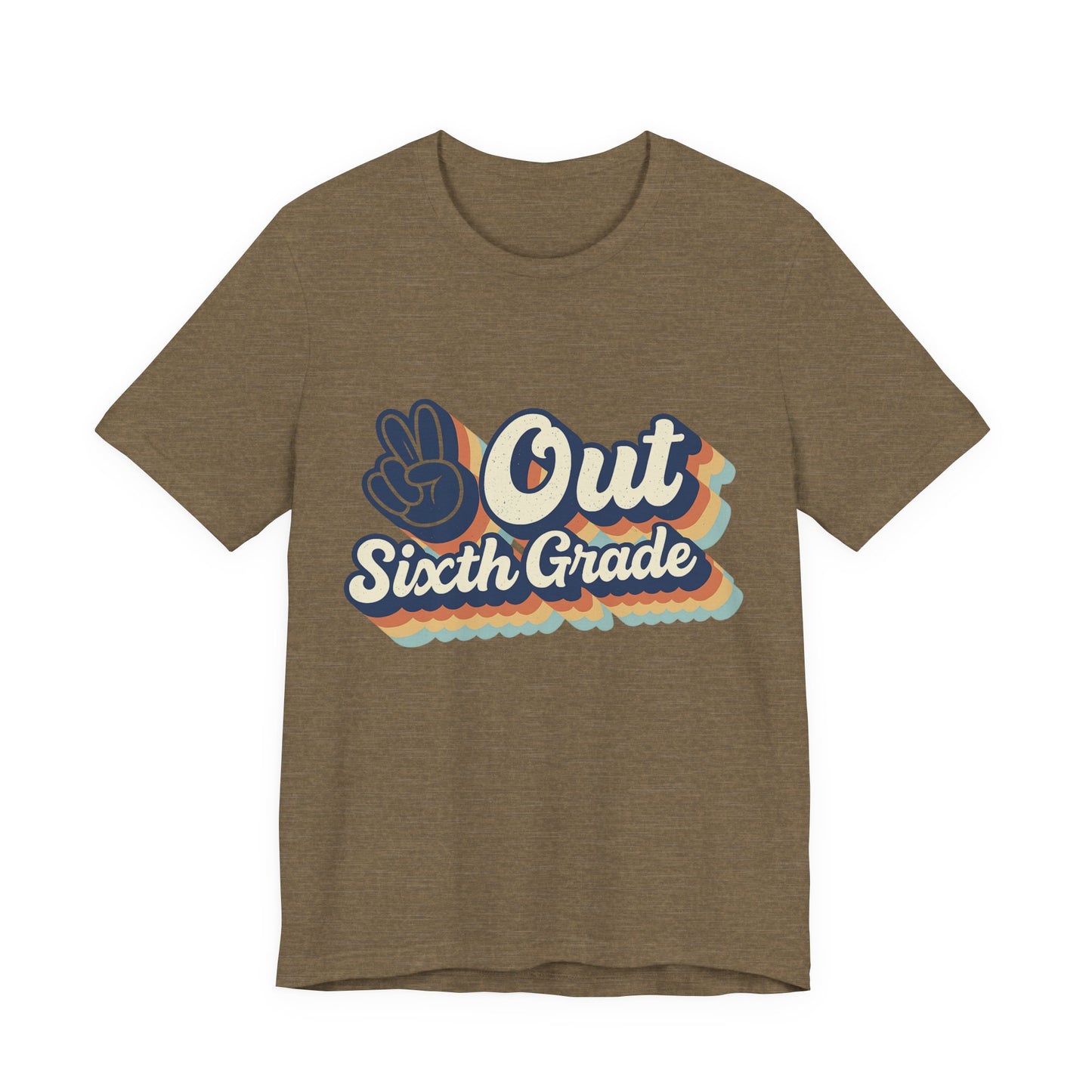Unisex Tee, Peace Out 6th Grade Shirt, Graduation Gift, School Farewell Top, Summer Vibes Tee, Youth T-Shirt, Class of 2025 Gift, Middle