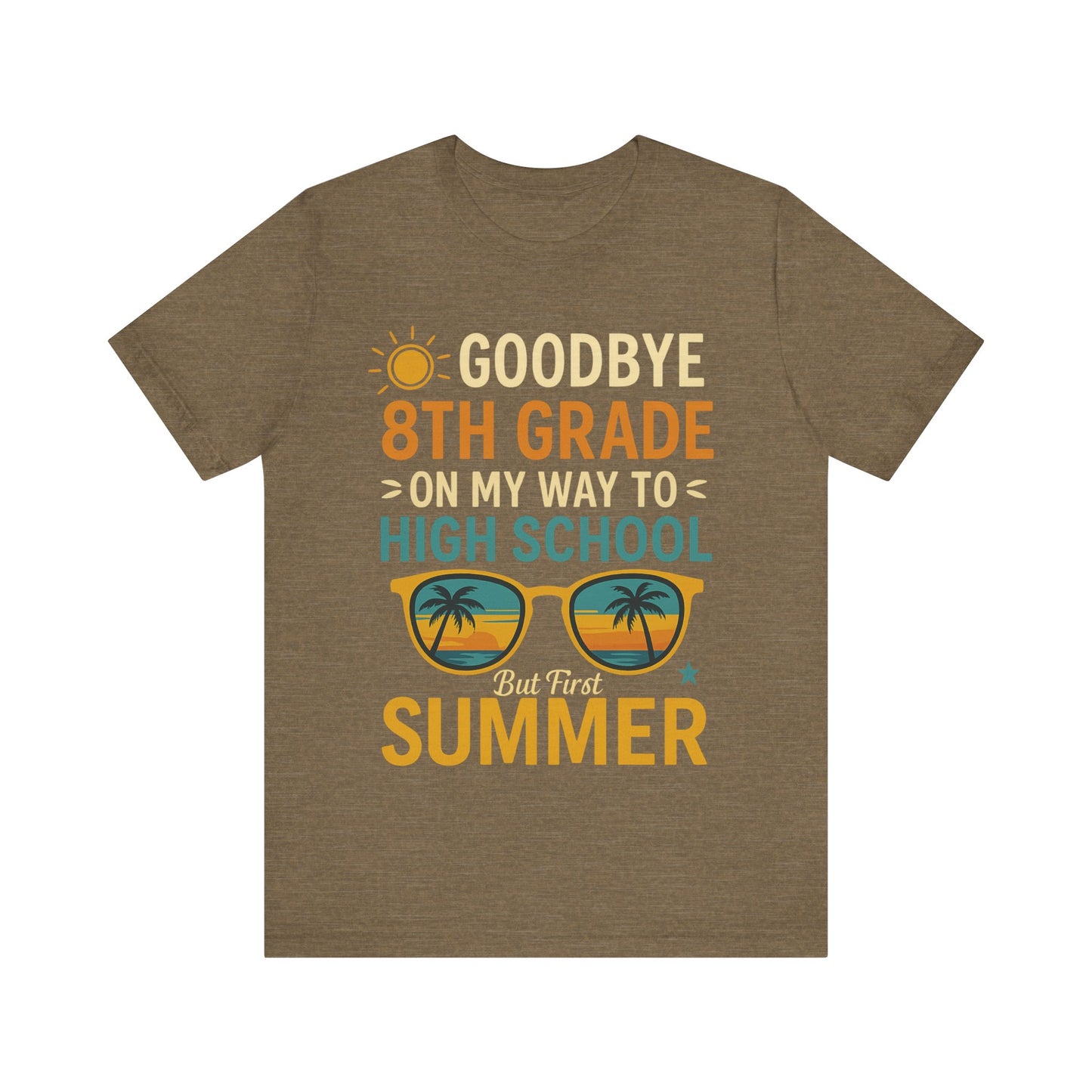 Graduation Vibes T-Shirt, 8th Grade Graduation Tee, High School Bound Shirt, Summer Vacation Top, Unisex Jersey Short Sleeve Tee