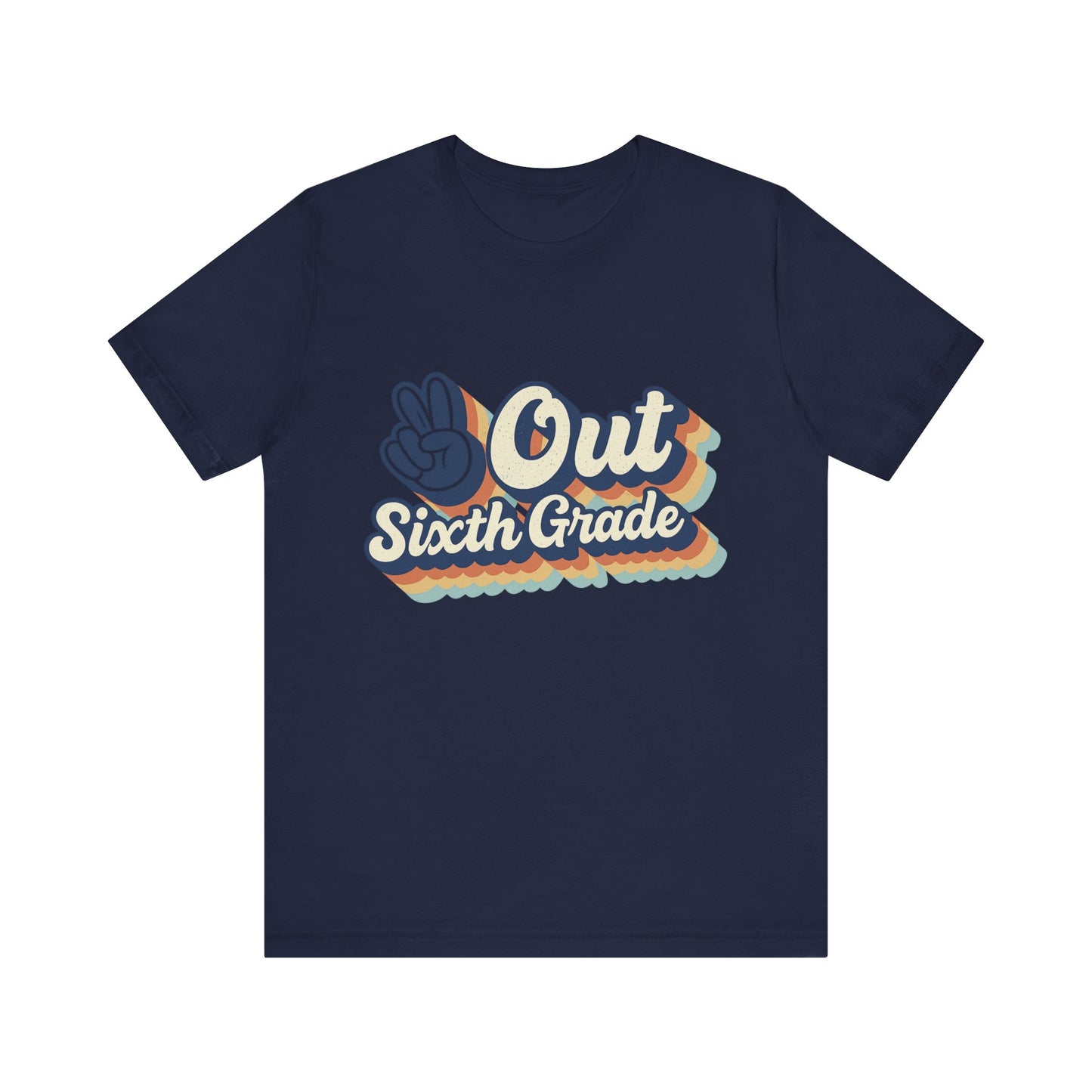 Unisex Tee, Peace Out 6th Grade Shirt, Graduation Gift, School Farewell Top, Summer Vibes Tee, Youth T-Shirt, Class of 2025 Gift, Middle