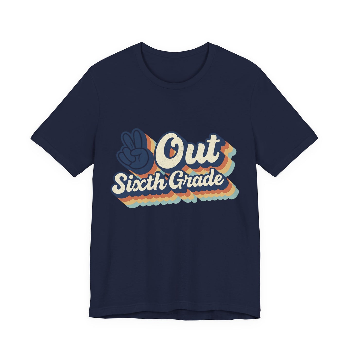 Unisex Tee, Peace Out 6th Grade Shirt, Graduation Gift, School Farewell Top, Summer Vibes Tee, Youth T-Shirt, Class of 2025 Gift, Middle