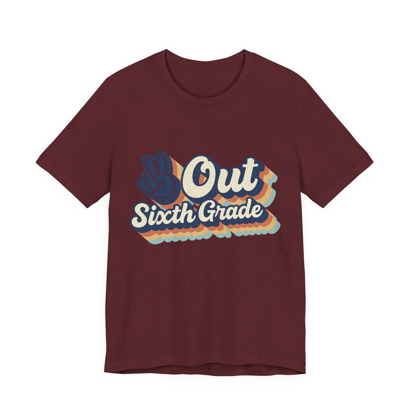Unisex Tee, Peace Out 6th Grade Shirt, Graduation Gift, School Farewell Top, Summer Vibes Tee, Youth T-Shirt, Class of 2025 Gift, Middle